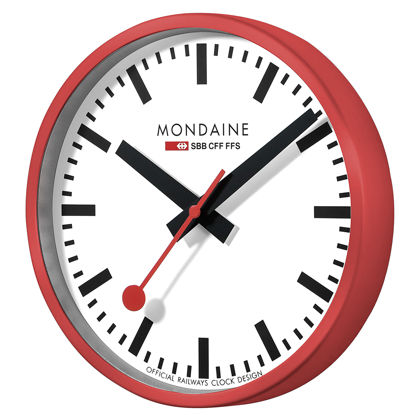 Picture of Mondaine wall clock Ø 25 cm, red/white